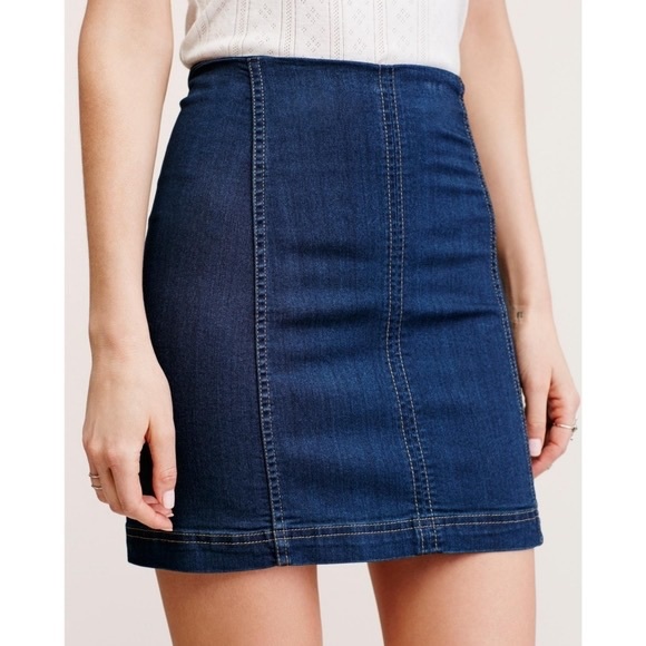 Free People Dresses & Skirts - Free people dark wash denim skirt
